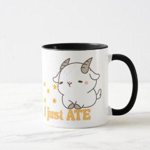 Jag har precis ätit" Cute Goat Kawaii Starry Snack Mugg