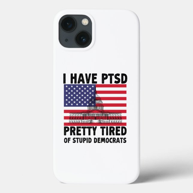 Jag har PTSD-Söt trött på Stupid Demokrates-gåva (Baksida)