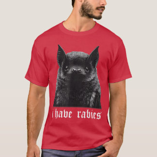 Jag Har Rabies Fladdermus Vintage T Shirt