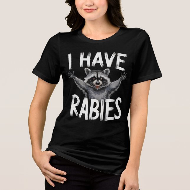 Jag har Rabies Opossum Retro T Shirt (Framsida)