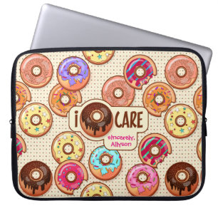 Jag har ringvårda Cute Funny Donut Sweet Treats Kä Laptop Sleeve