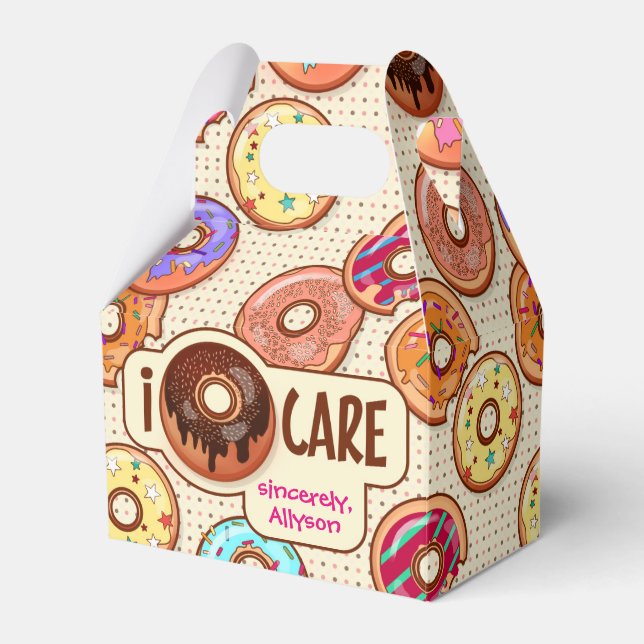 Jag har ringvårda Cute Funny Donut Sweet Treats Kä Presentaskar (Framsidan Sidan)