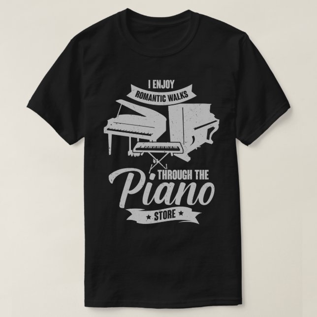 Jag har Romc-promenader genom Piano Store T Shirt (Design framsida)