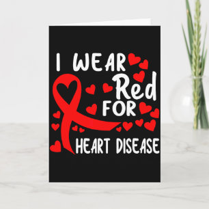 Jag Har Rött För HjärtSjukdom Medvetenhet Band Röd Kort
