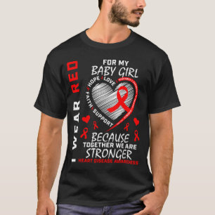 Jag Har Rött För Min Dotter Medvetenhet Om Hjärtsj T Shirt