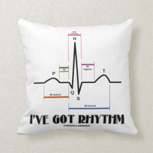 Jag har rytm (ECG / EKG Elektrokardiogram) Kudde