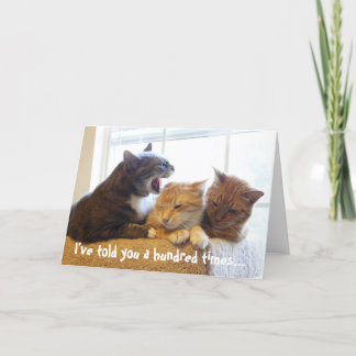 Jag har sagt hundra gånger.. kort