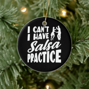 Jag har Salsa Practice Latin Dances Salsa Julgransprydnad Keramik