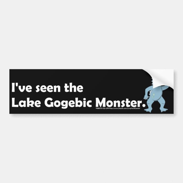Jag har sett det sjöGogebic monster. - Bildekal (Framsidan)