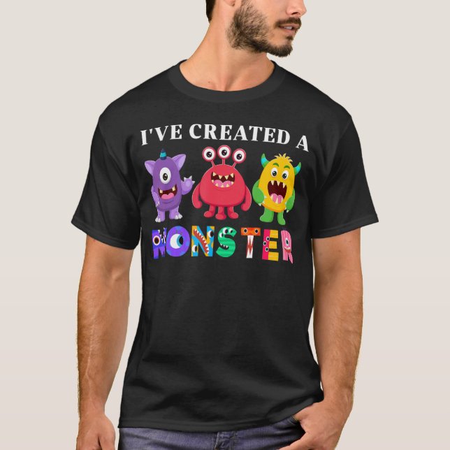 Jag har skapat en liten Monster Barns födelsedag P T Shirt (Framsida)
