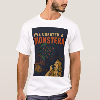 Jag har skapat en Monstera Retro Skräck Växt T-Shi T Shirt