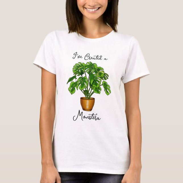 Jag har Skapat en Monstera T Shirt (Framsida)
