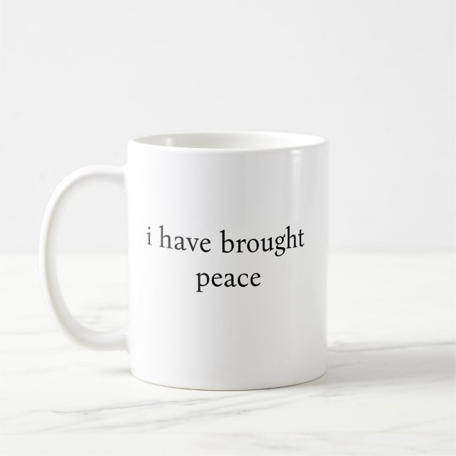 Jag har skapat fred kaffemugg (Vänster)