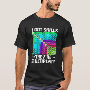 Jag Har Skills De multiplar Math Teacher Stu T Shirt