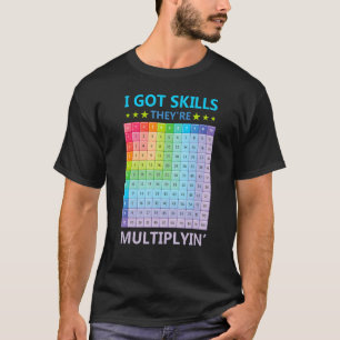 Jag Har Skills De multiplar Math Teacher Stu T Shirt