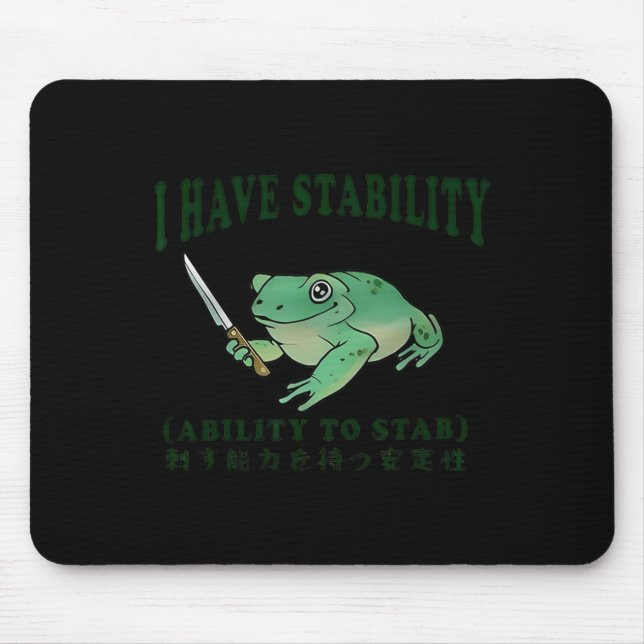 Jag har stabilitet i Stab Funny Frog Japane Musmatta (Framsidan)