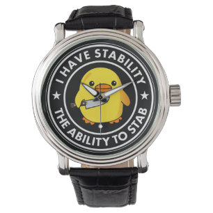 Jag har stabilitetsförmåga för Stab Funny Armbandsur