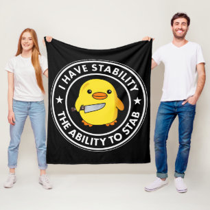 Jag har stabilitetsförmåga för Stab Funny Fleecefilt