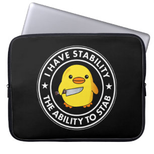Jag har stabilitetsförmåga för Stab Funny Laptop Fodral