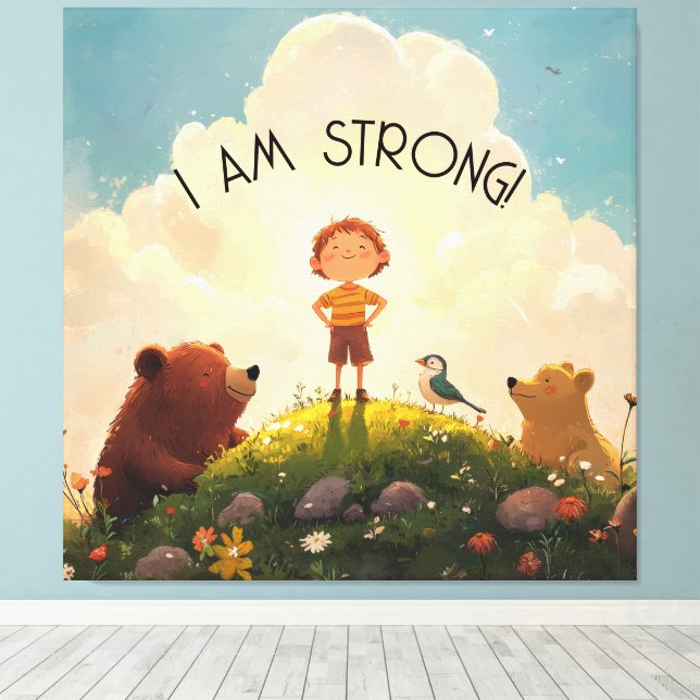 Jag har starka bojor. canvastryck (Insitu (trägolv))