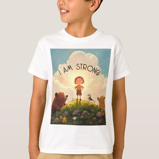 Jag har starka bojor. t shirt (Framsida)