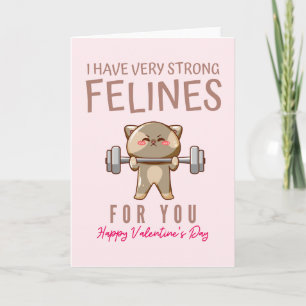 Jag har starka Kattdjur för dig, Lilla Valentines  Helgkort