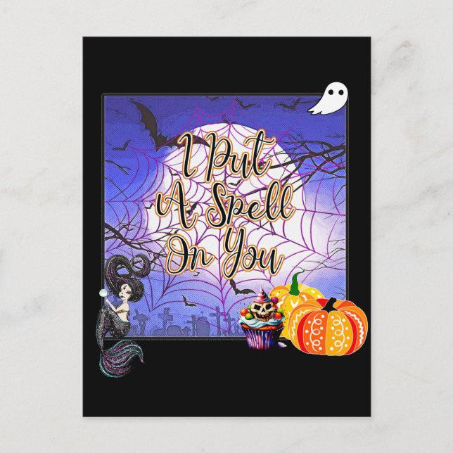 Jag har stavat på dig - Halloween Vykort (Framsida)