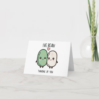 “Jag har tänkt på dig” Kawaii-bönor Kort