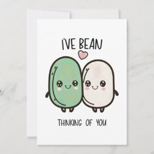 Jag har tänkt på dig Valentines day Food Pun Julkort