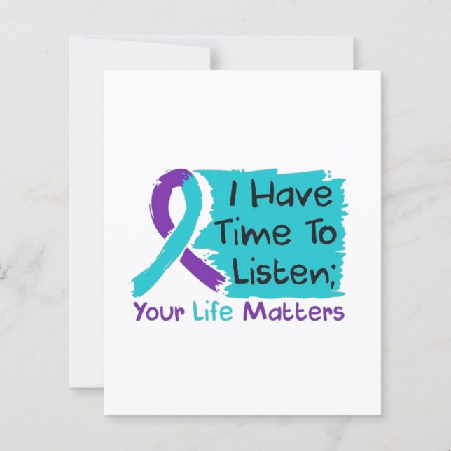 💜 jag har tid att lyssna, ditt liv har betydelse (Framsida)