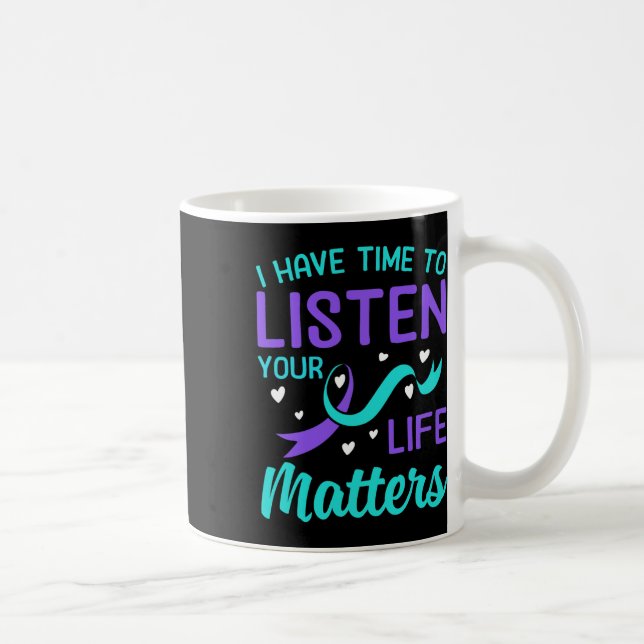 Jag har tid att lyssna - ditt livs problem självmo kaffemugg (Höger)