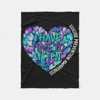 Jag har tid att lyssna på medvetenheten om självmo fleecefilt