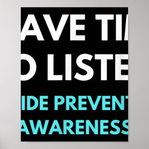 Jag har tid att lyssna på medvetenheten om självmo poster