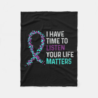 Jag har tid att lyssna på psykiskt självmord fleecefilt