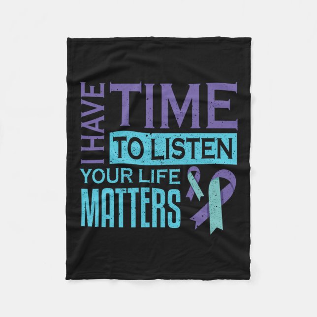 Jag har tid att lyssna på självmord i livet. fleecefilt (Framsidan)