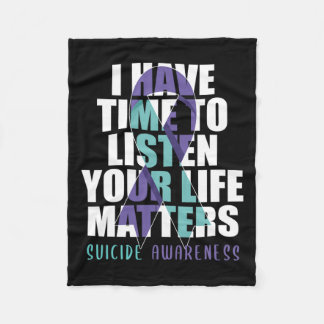Jag har tid att lyssna på självmord i livet. fleecefilt