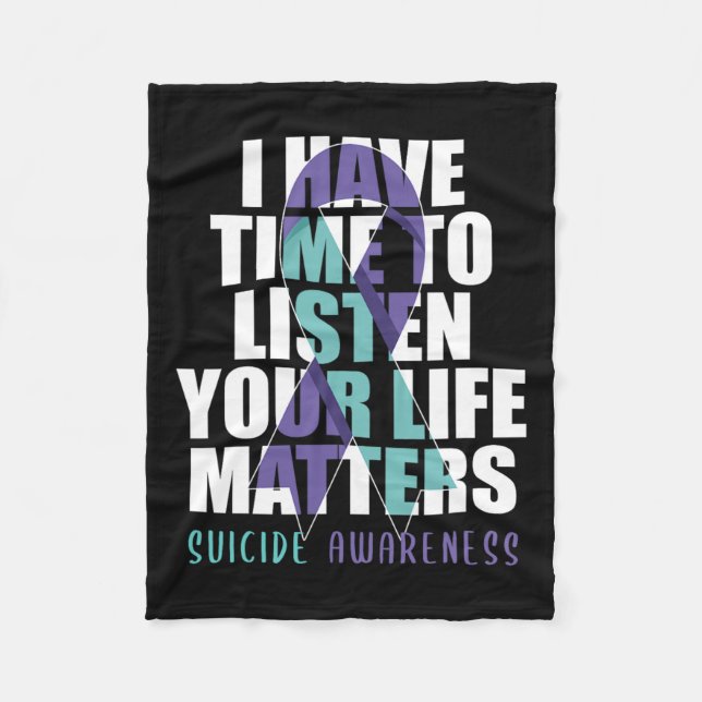 Jag har tid att lyssna på självmord i livet. fleecefilt (Framsidan)