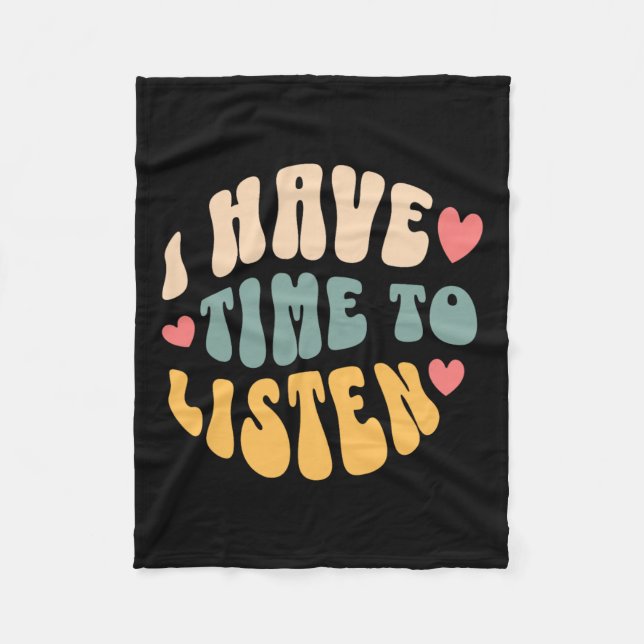 Jag har tid att lyssna på självmordsmedvetande Men Fleecefilt (Framsidan)