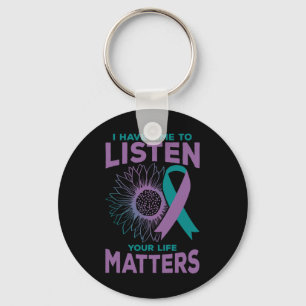 Jag har tid att lyssna på Suicide Awareness Counse Nyckelring