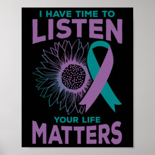 Jag har tid att lyssna på Suicide Awareness Counse Poster