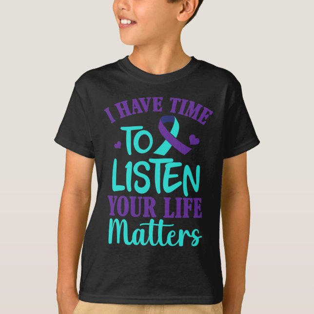 Jag har tid att lyssna på Suicide Awareness Gift T Shirt (Framsida)