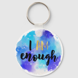Jag har tillräckligt med Andlig-text med blå vatte Nyckelring