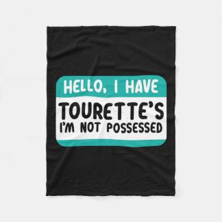 Jag har Tourette Syndrome Awareness Teal Ribbon Di Fleecefilt