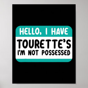 Jag har Tourette Syndrome Awareness Teal Ribbon Di Poster