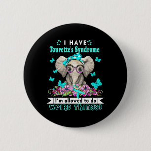 Jag har Tourettes Syndrome Awareness Knapp