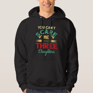 Jag har tre döttrar vintage Pappa Fars dag Hoodie