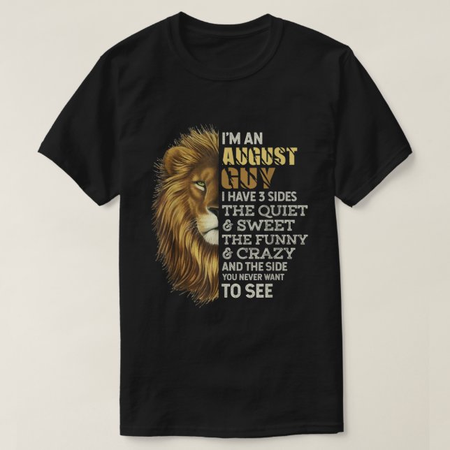 Jag har tre Lejona Leo Birthda. T Shirt (Design framsida)