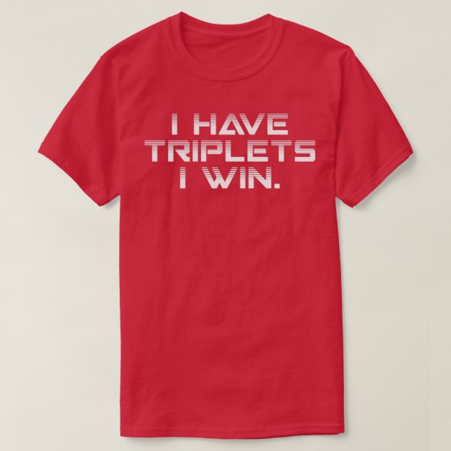 Jag har tripplingar i Pappa Triplets Mamma Fu T Shirt (Design framsida)