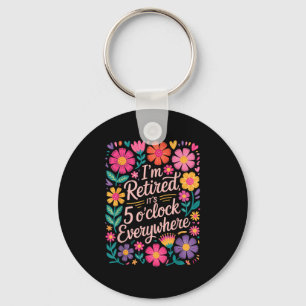 Jag har tröttat 5-klockan överallt där Boho Blommi Nyckelring