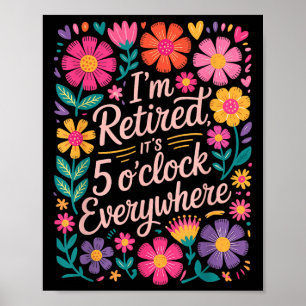 Jag har tröttat 5-klockan överallt där Boho Blommi Poster